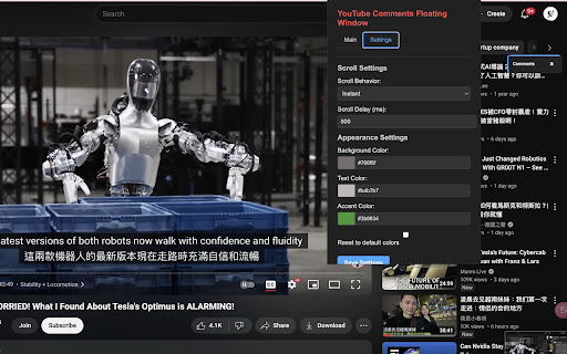 YouTube Comments Floating Window screenshot 2