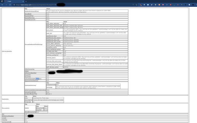 Tesla Order Info Extender chrome extension