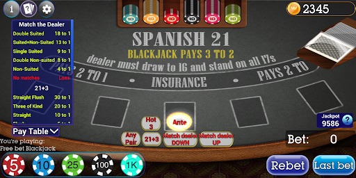 Screenshot Spanish Blackjack 21