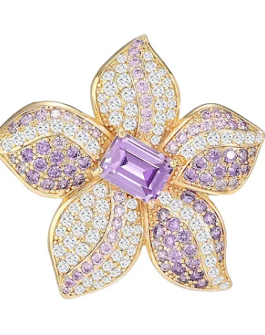 Beautifully designed purple flower - 0