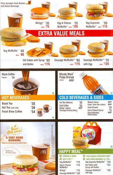 McDonald's menu 