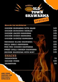 Old Town Shawarma menu 2