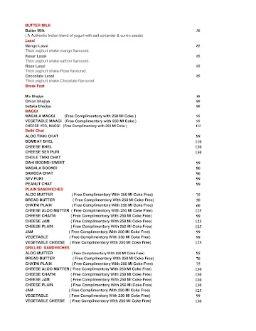 Victoria Park Foods menu 