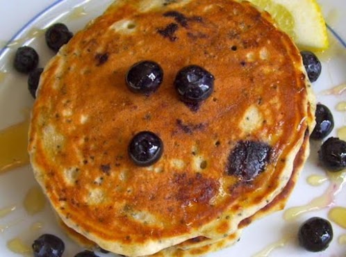 Blueberry Lemon Poppy Seed Pancakes