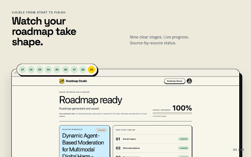 Roadmap Studio Gemini Notebook Agent screenshot 3