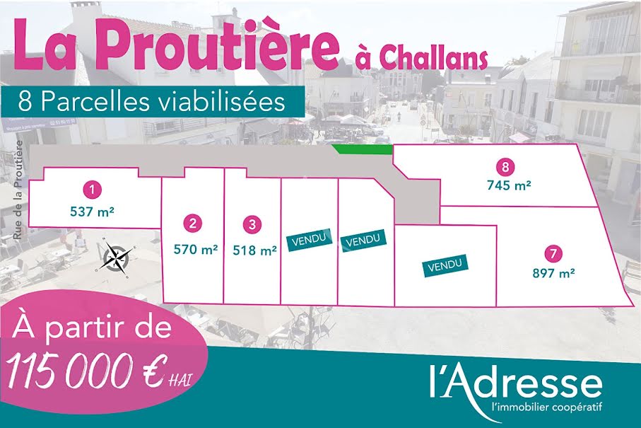 Vente terrain  537 m² à Challans (85300), 119 000 €