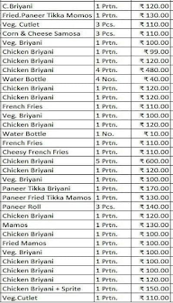 Basmati Express menu 1