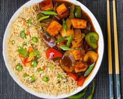 Veg Fried Rice With Chilli Paneer [1 Piece]