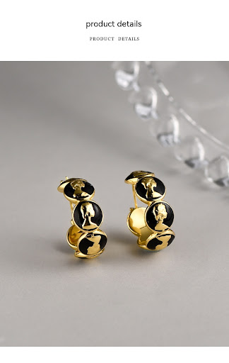 Title 3, Retro Silver Socialite Metal Queen Head Earring...