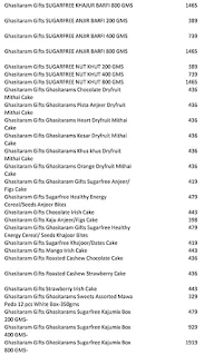 Ghasitaram Sweets And Gifts menu 5