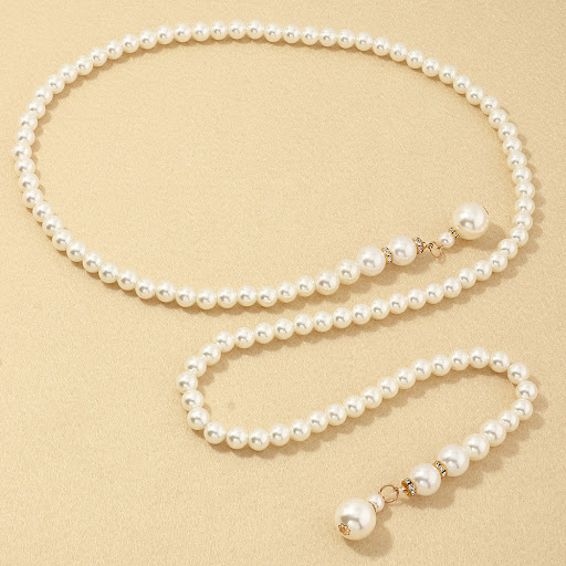 Title 2, Fashion Pearl Thin Waist Chain for Ladies Dress...
