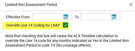 Override line 14 coding for lnap checkbox