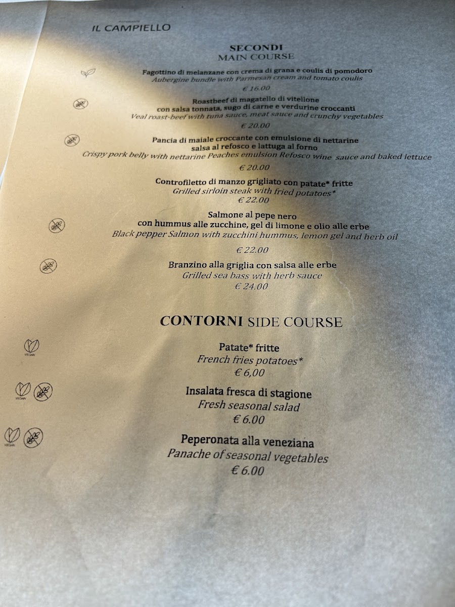 Crowne Plaza Venice East gluten-free menu