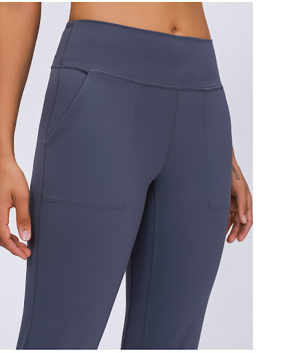 Title 9, Nude Hip Pockets Loose Cropped Trousers Womens...