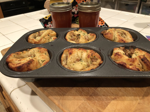 Sausage Pizza Dough Rolls