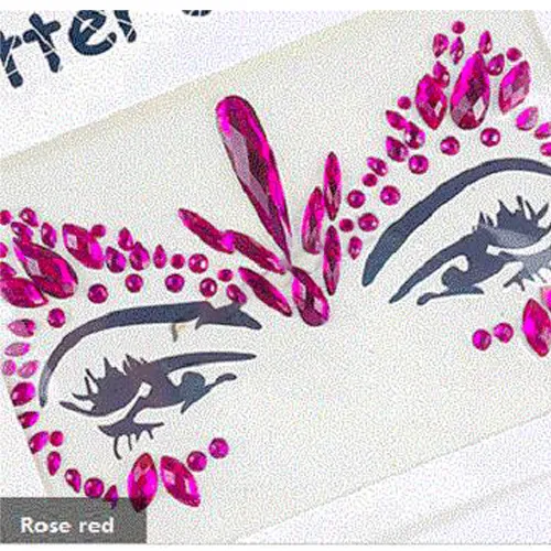 Europese en Amerikaanse make-up acryl diamant gezichtsstickers. Voeg een vleugje glamour toe aan je look voor festivals en feesten.