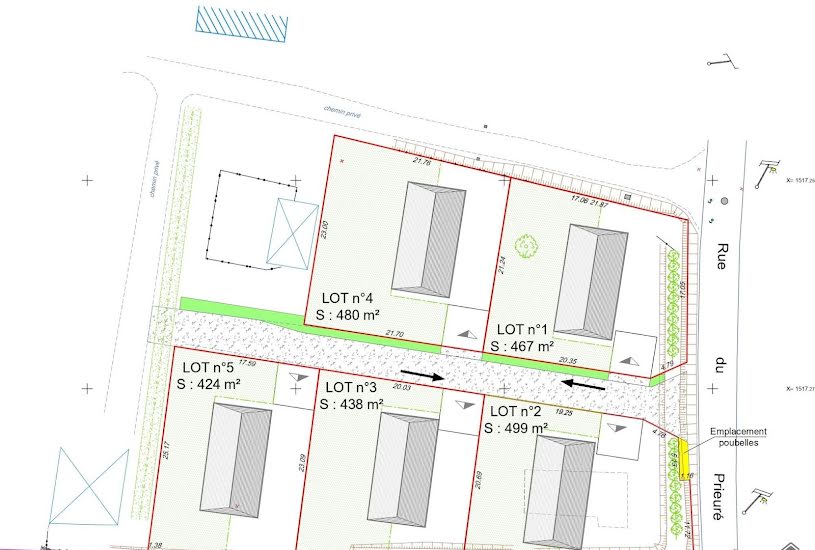  Vente Terrain à bâtir - 499m² à Sainte-Hélène-Bondeville (76400) 