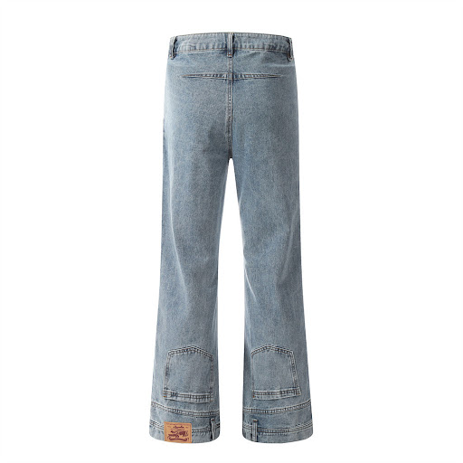 Title 10, Mens Fashion Personality Reverse Wear Jeans. E...