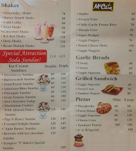 Scoopers 'n' Bakers menu 1