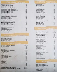 Tawa -The Indian Kitchen menu 1