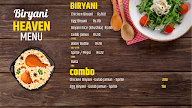 Biryani Heaven menu 1