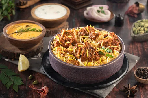 Mutton Dum Hyderabadi Boneless Biryani