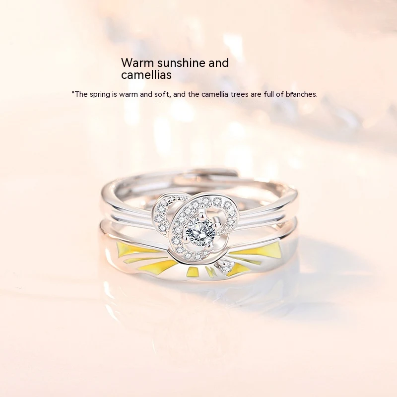 Anello Coppia Original Warm Sun And Camellia