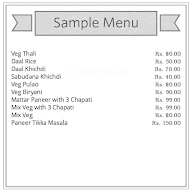 Annapurna Thali menu 1