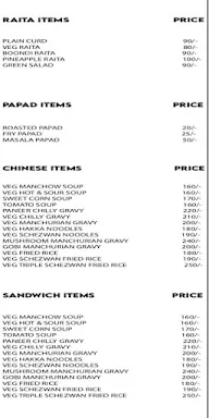 The Canteen menu 1