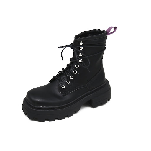 Title 2, Square toe platform mid-heel lace-up fashion bo...