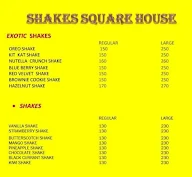 Shakes Square House menu 1