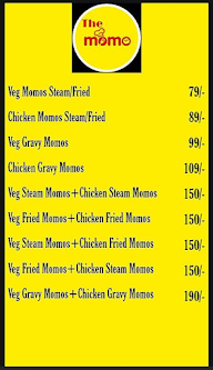 The Momos menu 1