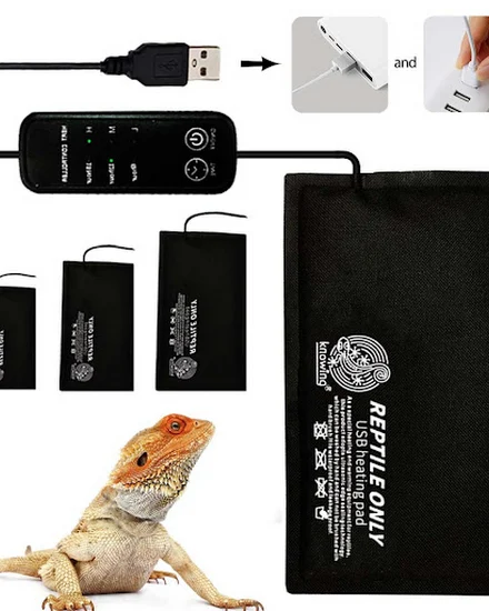 USB Reptile Heat Pad Adjustable Temperature Control Lizar... - 1