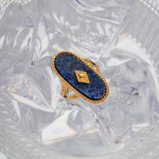 Title 3, French Style Vintage Court Inlaid Lapis High-gr...