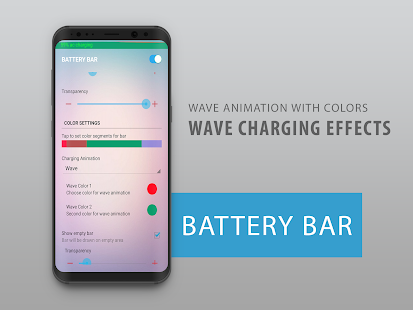 Battery Bar : Energy Bars on Status bar Screenshot