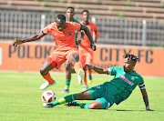 Former Polokwane City forward Rodney Ramagalela, left, wants to forget what he went through last season and focus on his new team Highlands Park. /  Philip Maeta/Gallo Images