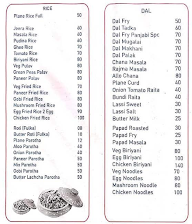 Sri Lakshmi Dhaba menu 1