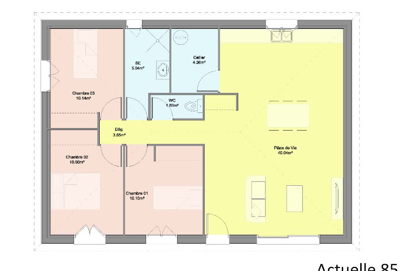  Vente Terrain + Maison - Terrain : 405m² - Maison : 85m² à Arbus (64230) 