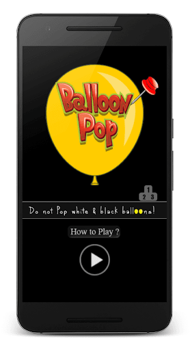 Balloon pop game