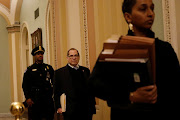 House Judiciary Chairman Rep. Jerrold Nadler (D-NY) walks along the Ohio Clock Corridor following the first day of US President Donald Trump's Senate Impeachment Trial in Washington, US, January 22, 2020. 
