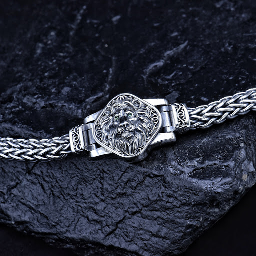 Title 1, S925 Sterling Silver Vintage Hand-woven Dominee...