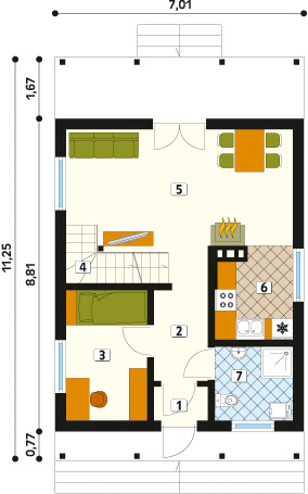 Mikrus 2 dr-T - Rzut parteru