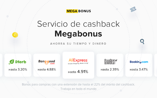 Servicio de cashback Megabonus