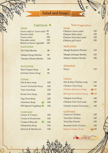 Indian Foodies Hub menu 