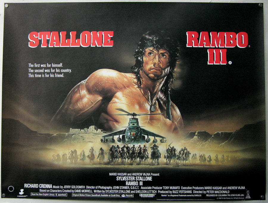 Poster do filme Rambo 3 (11 x 17)