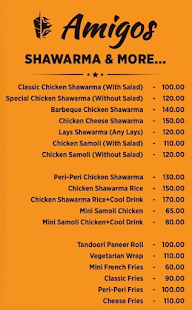 Amigos Shawarma And More menu 1