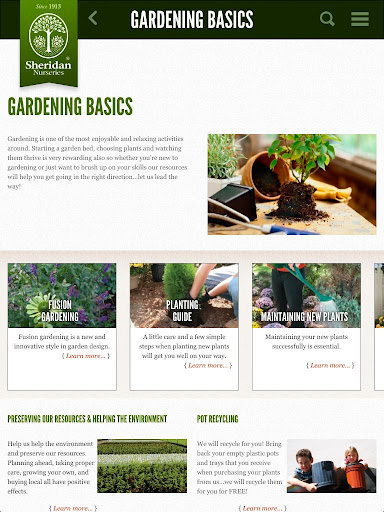 Sheridan Nurseries Garden App