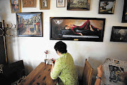 Annelise Kriek in a coffee shop in Johannesburg after her former husband, Frederik Christiaan Bossert, was jailed for 12 years for raping and assaulting her Picture: ALON SKUY