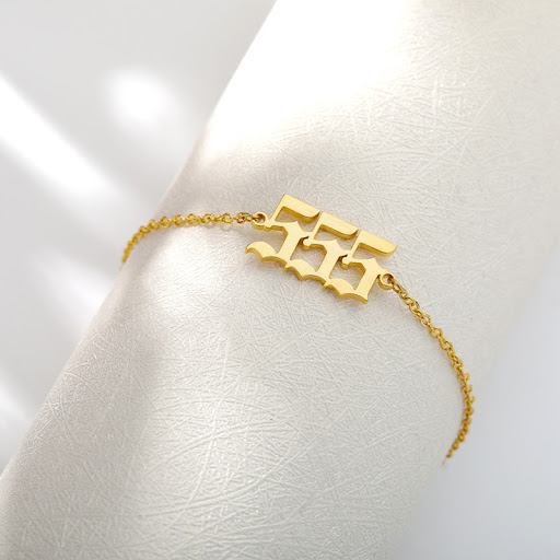 Title 3, Personalized Lucky Angel Number Bracelet Stainl...