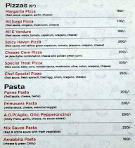 The Pizza menu 3